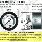 MANOMETRO ELETTRICO (Scala 315 BAR)