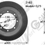 Corona Z=82 modulo 3,75 per scatola andanatore