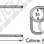 DENTE-MOLLA H=205 - L=80 - Filo ø4,5 - Punte PIEGATE